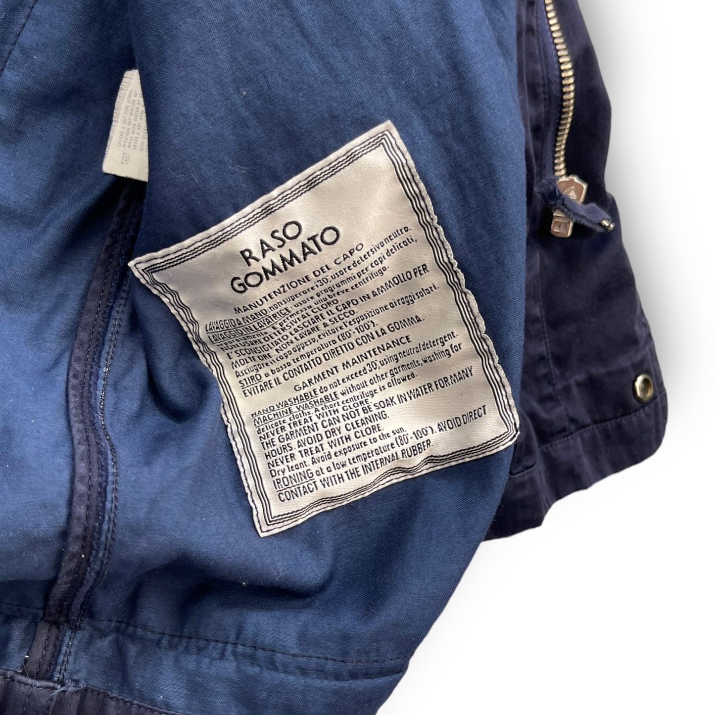 1991/93 Stone Island Raso Gommato Jacket (L) | Default Title, Navy