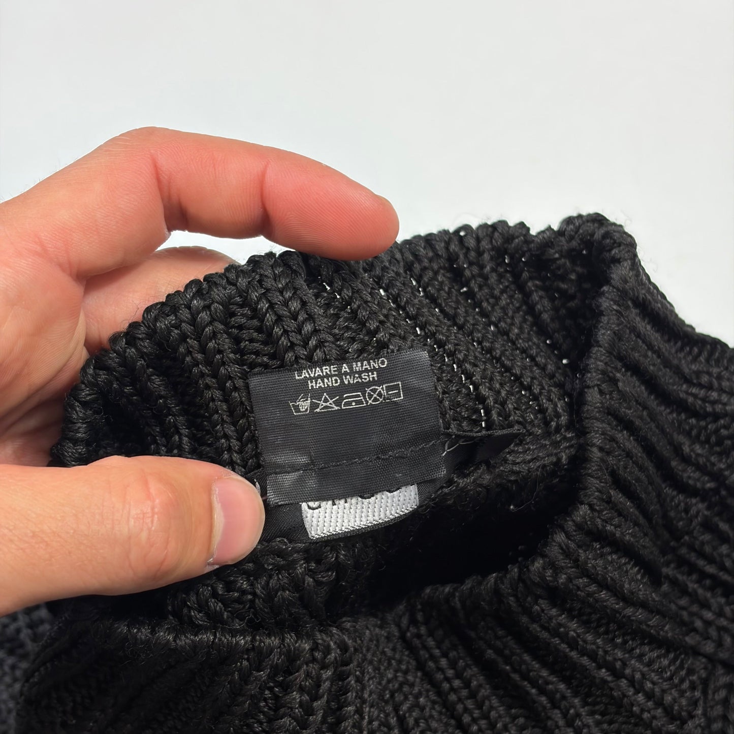 Gucci by Tom Ford 00’s Polypropylene Cable Knit Jumper - M/L | O/S, Black