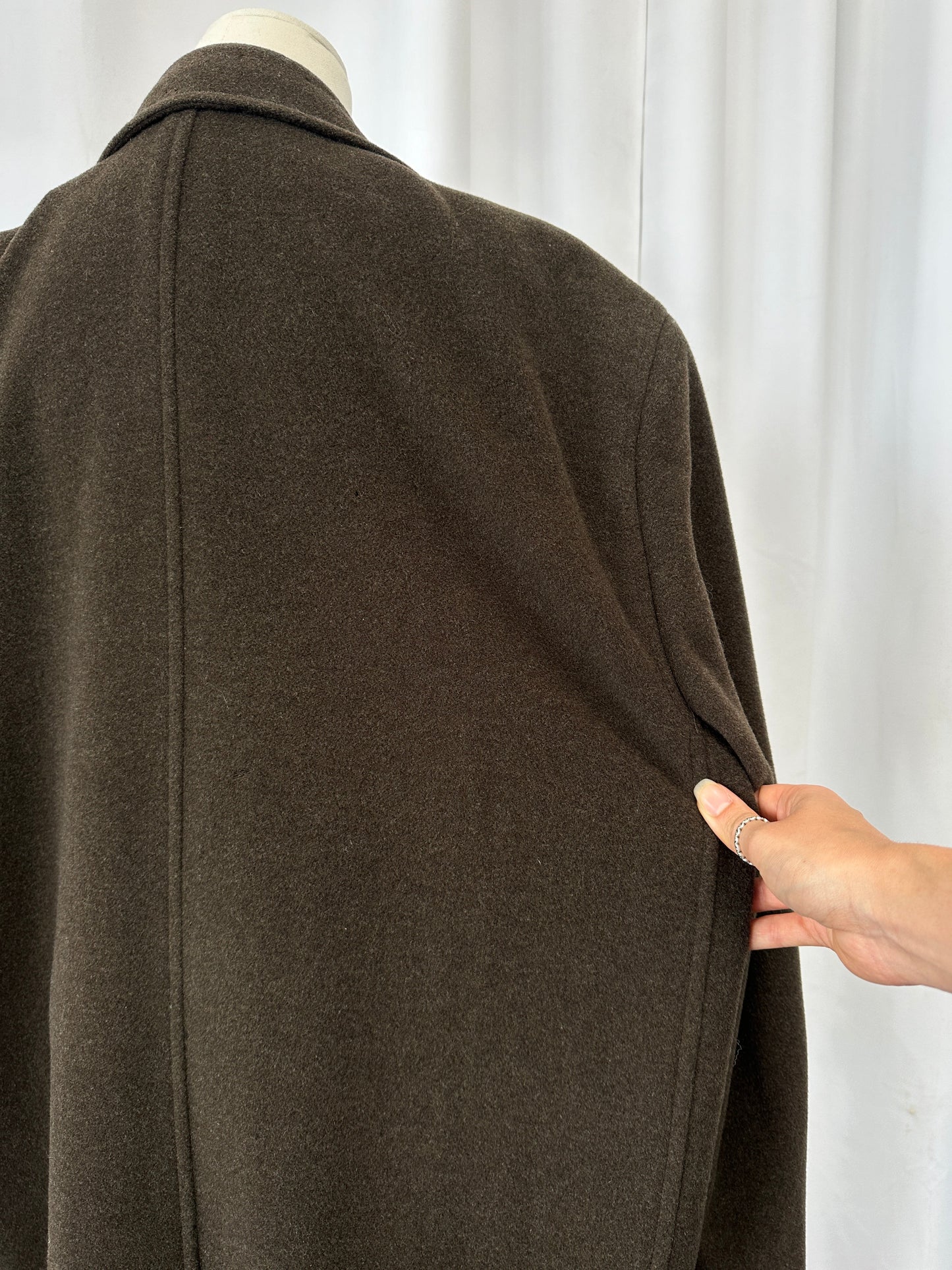 Giorgio Armani Le Collezioni 1990s Pure Wool Double Breasted Coat - XL/XXL