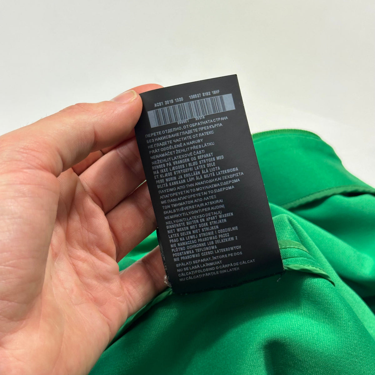 Prada 2018 Rubber Race Logo Technical Jersey Parka Jacket - XS (M) | Green