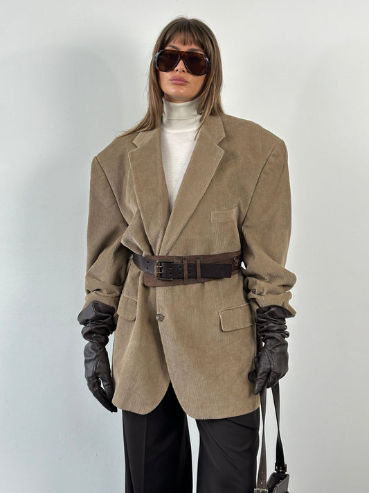 Ralph Lauren Lauren 2000s Corduroy Single Breasted Blazer - 52R/3XL