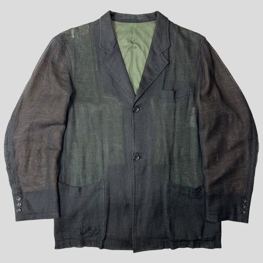 Comme Des Garçons Homme Homme 1998 Mesh Blazer Jacket - M