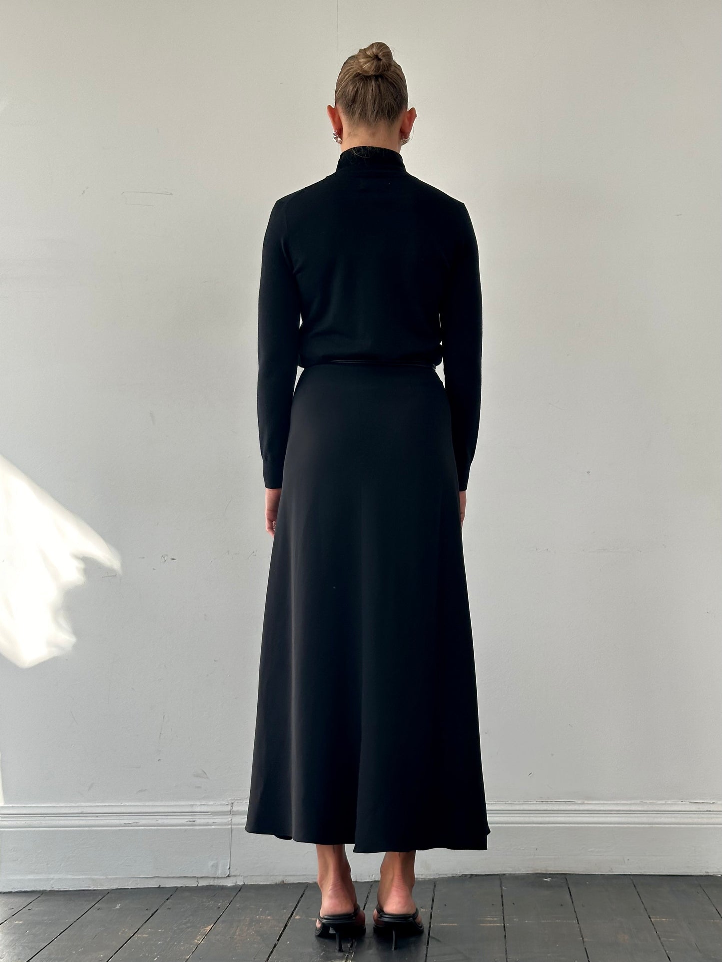 Giorgio Armani SS2023 Pure Silk Split Front A-Line Maxi Skirt - W26