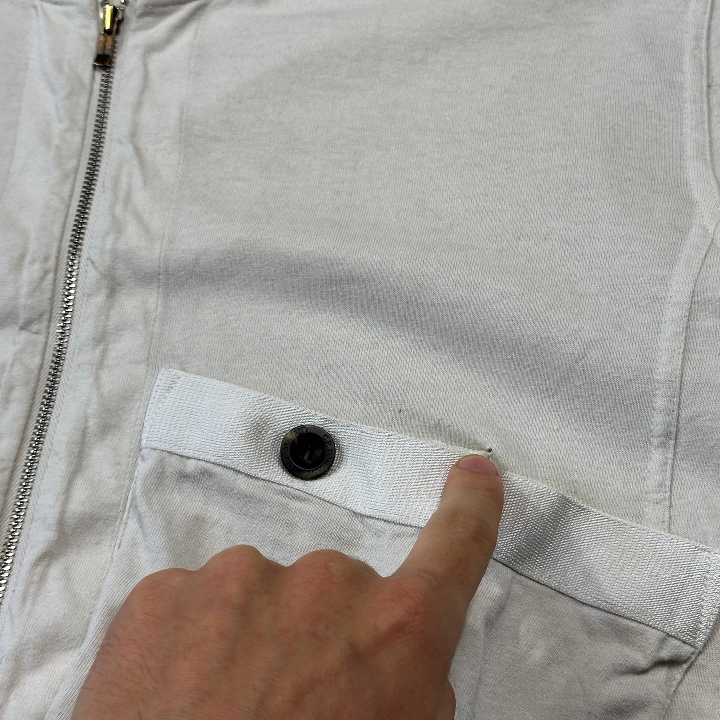 CP Company 2010 Multipocket Zip-up Cotton Logo Hoodie - M