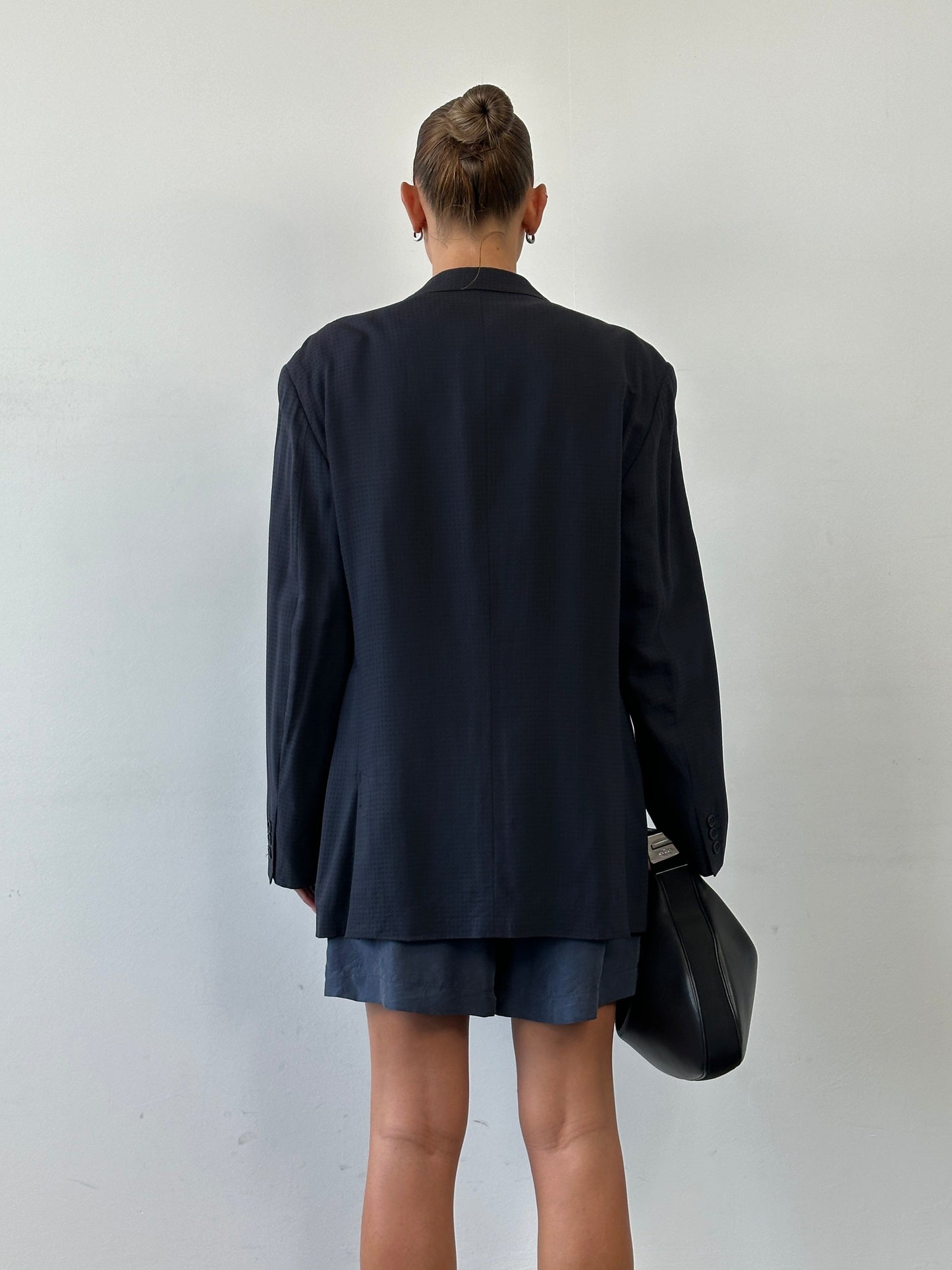 Emporio Armani Relaxed Cotton Single Breasted Blazer - 38R/L