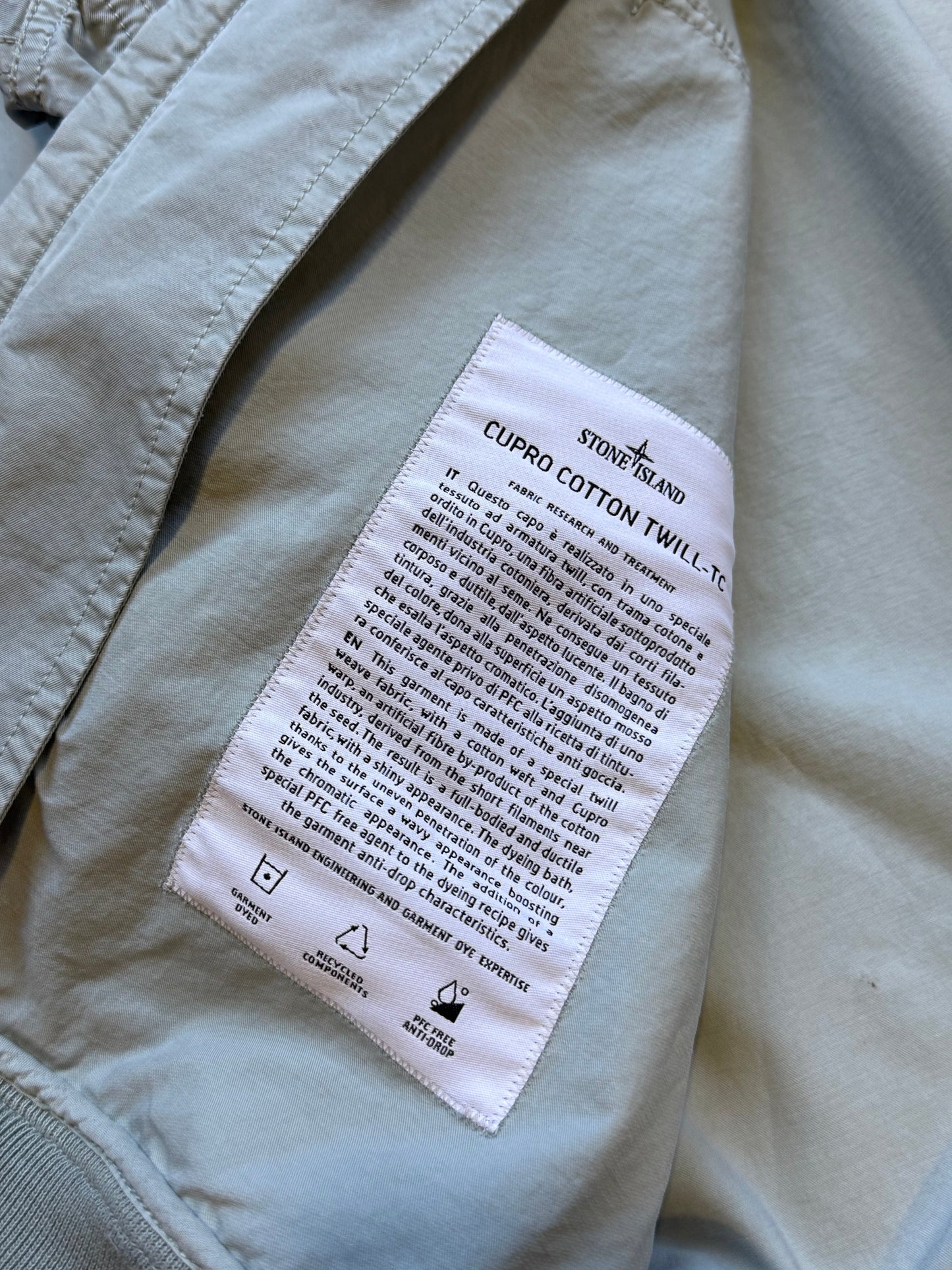 SS/23 Stone Island Cupro Cotton Twill-TC XL