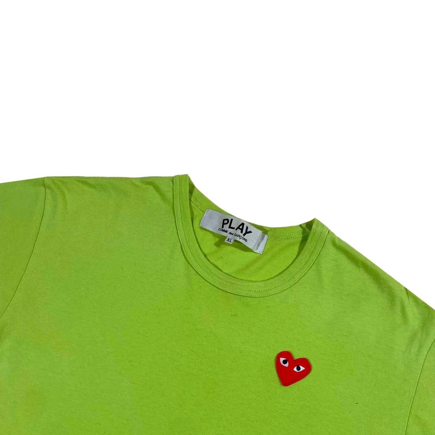 CDG PLAY T-SHIRT GREEN XL | XL, Green