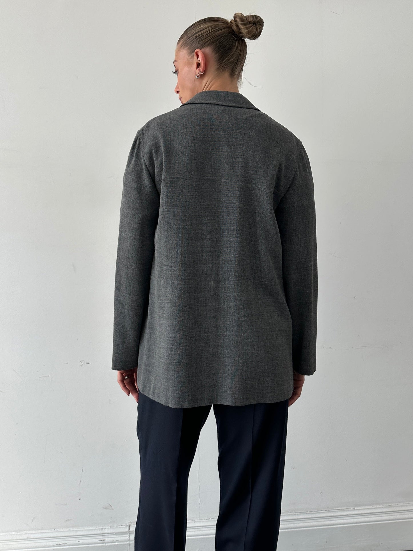 Marella Minimal Wool Lightweight Jacket - L