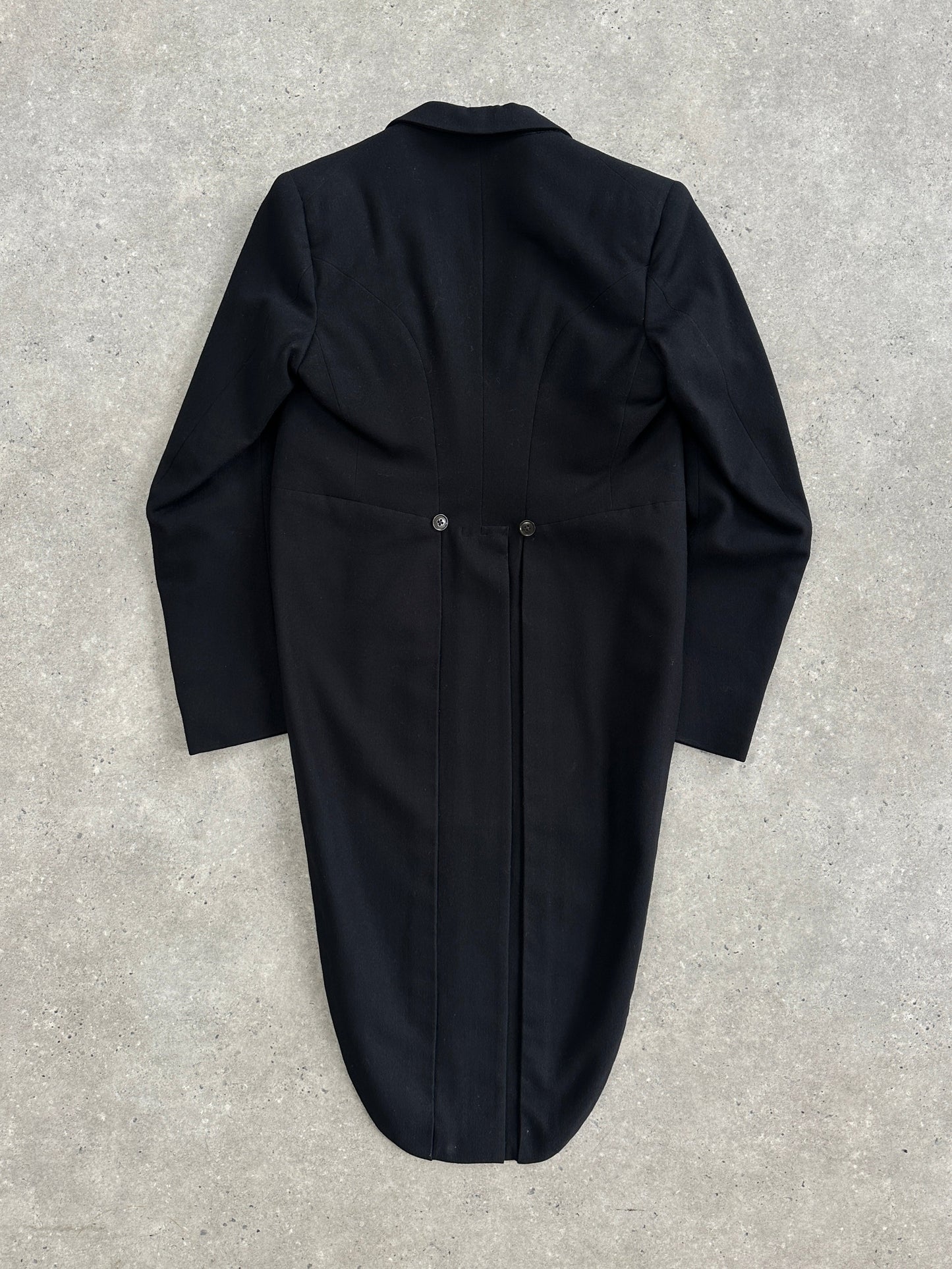 Vintage 1960s Wool Double Breasted Tuxedo Tailcoat Blazer - M