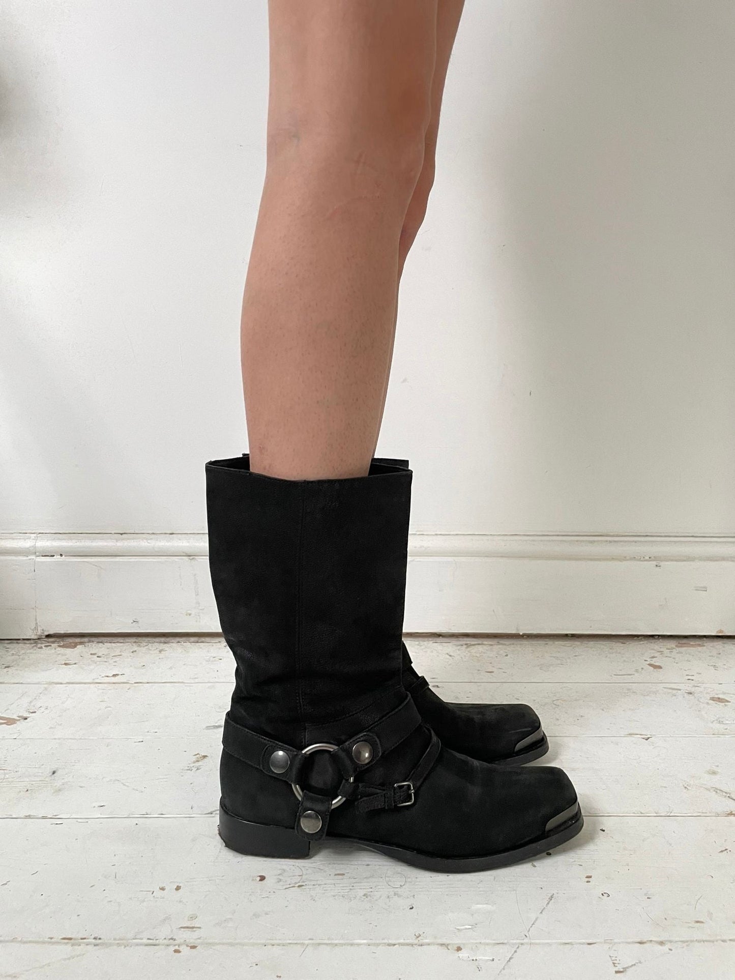 MIU MIU BIKER BOOTS (EU 40.5) | DEFAULT TITLE, Black