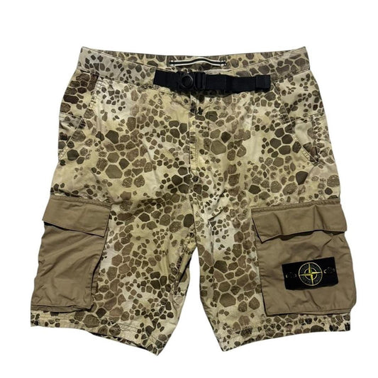 Stone Island Crocodile Camo Shorts