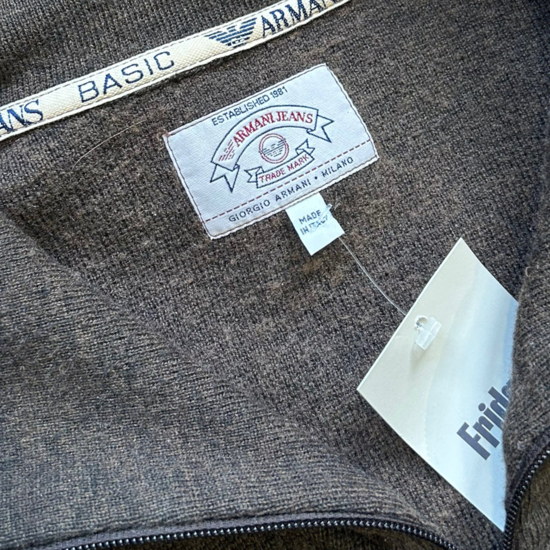 Armani Jeans Knitted Zip Up L/XL | Default Title, Brown