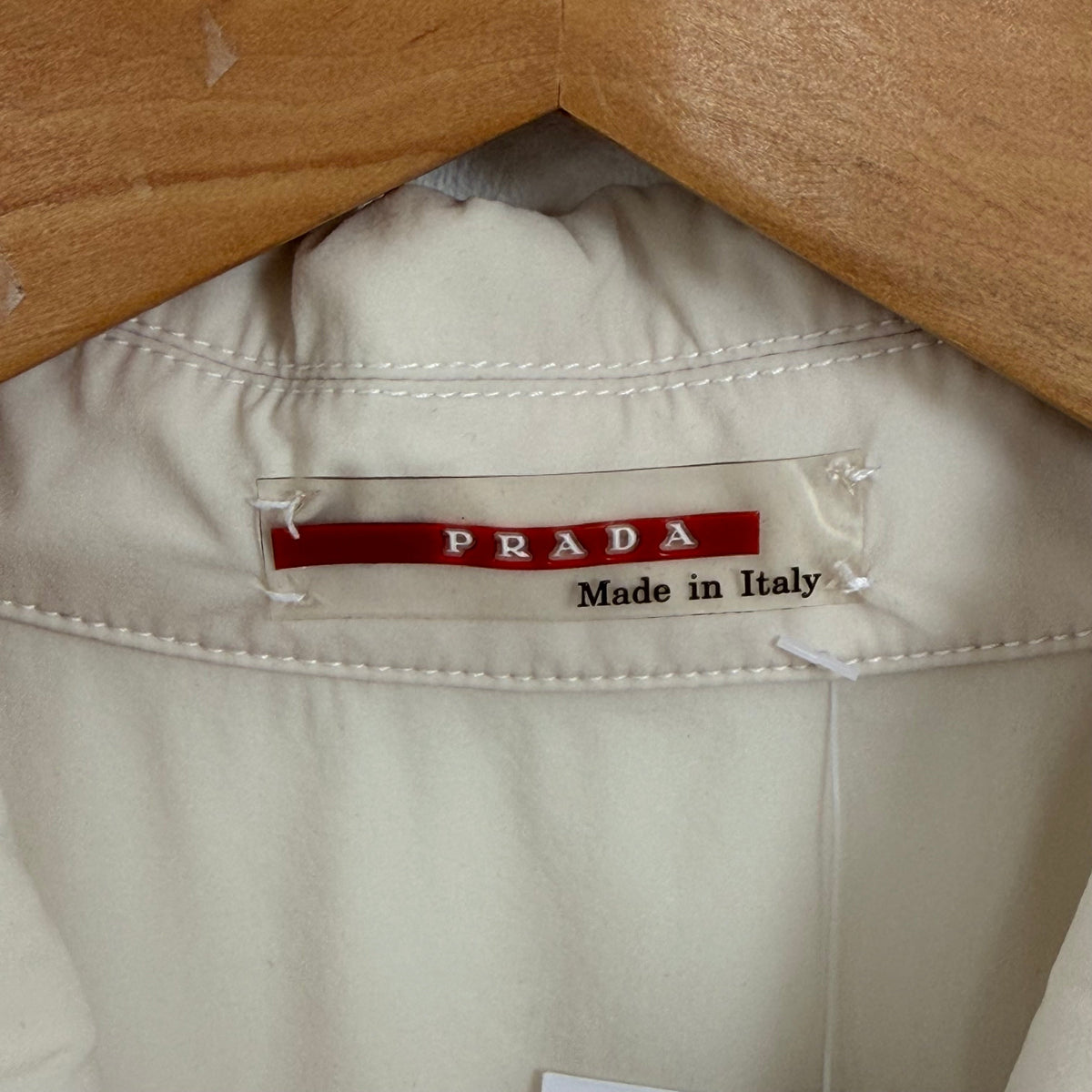 ss1999 prada sport half zip sheer polo | O/S, Red
