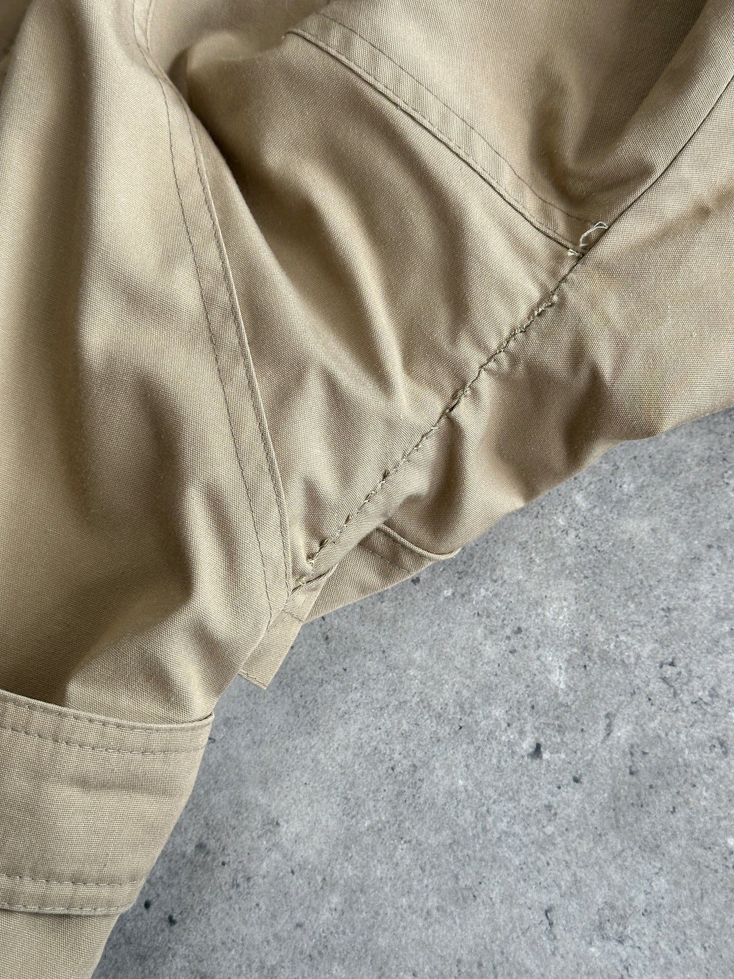 Vintage Cotton Double Breasted Belted Trench Coat - XL