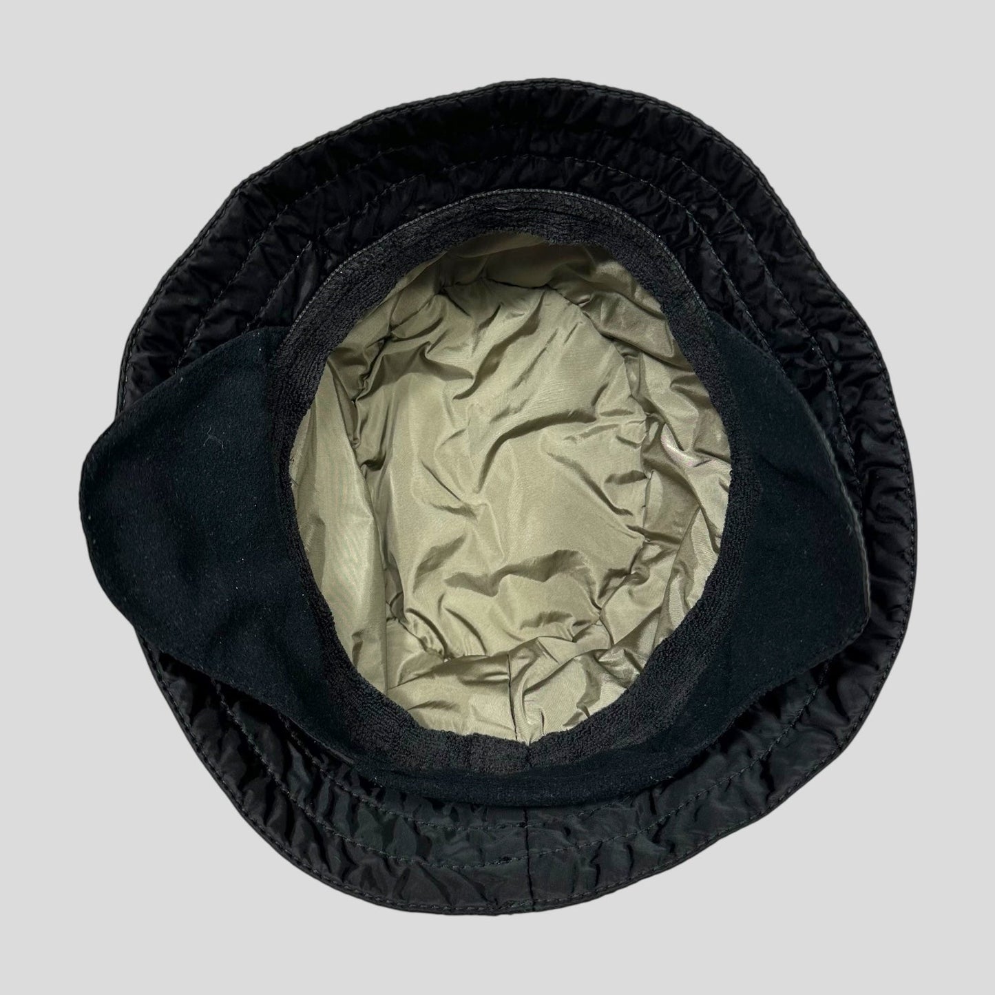 Prada Sport 00’s Nylon Fleece Dog Ear Bucket Hat - M/L