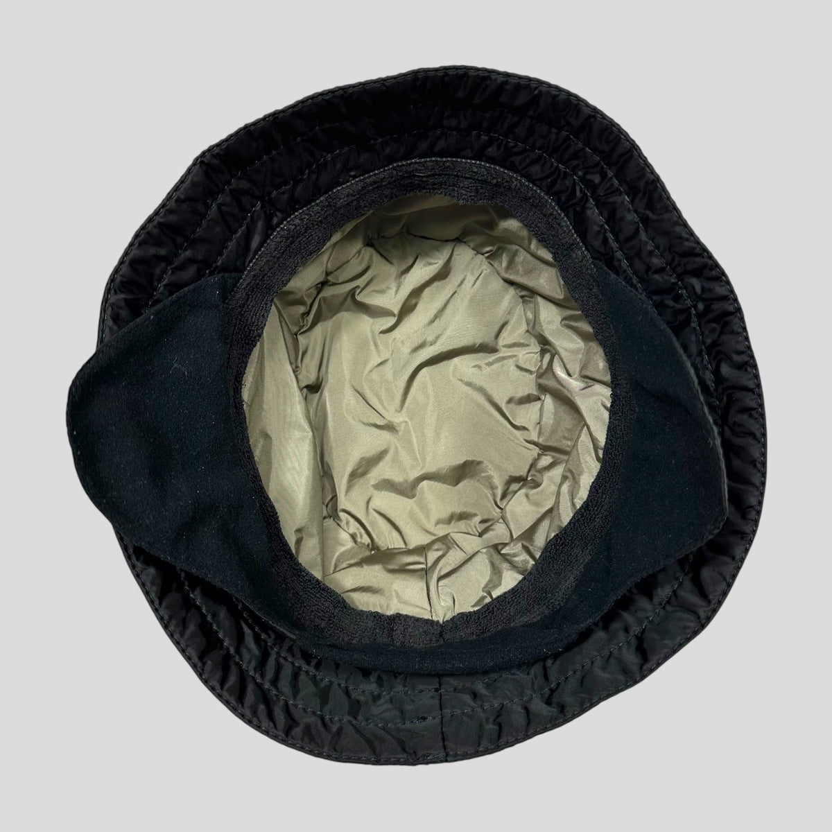 Prada Sport 00’s Nylon Fleece Dog Ear Bucket Hat - M/L | O/S, Black