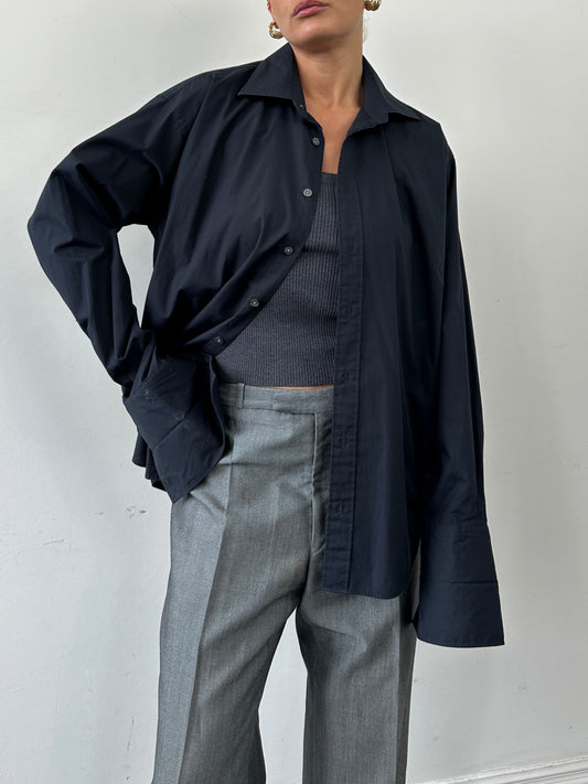 Yves Saint Laurent Cotton Logo Dress Shirt - L/XL