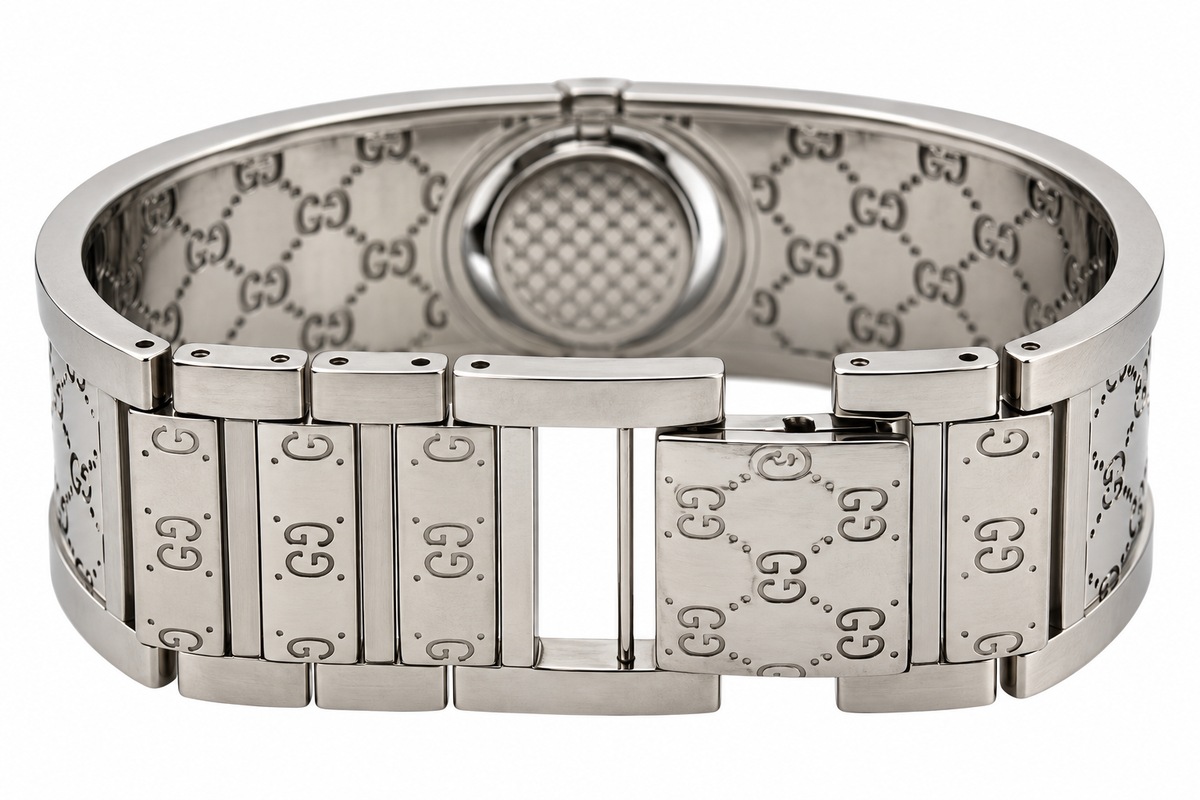 Gucci 112 Bangle Watch Silver-Tone Quartz (1523-GUC-L). LWM864 | O/S