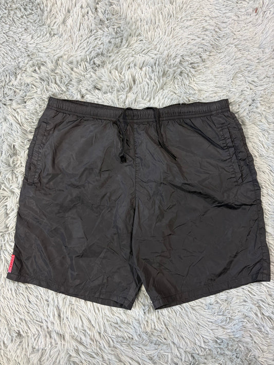 Prada Sport 2008 Black Nylon Red Tab Shimmer Shorts - IT48 | O/S, Black