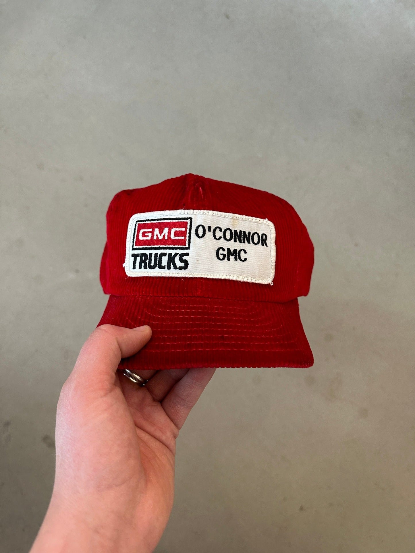1980’s GMC Truckers Cord Cap | O/S, Red