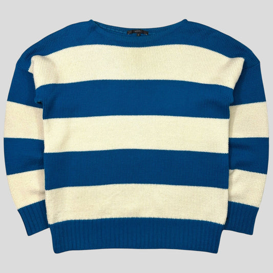 Gucci 2016 Alessandro Michele Boat Neck Striped Heavy Knit - M/L