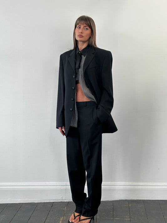 Gianni Versace Versus 1990s Pure Virgin Wool Single Breasted Suit – 40R/W32