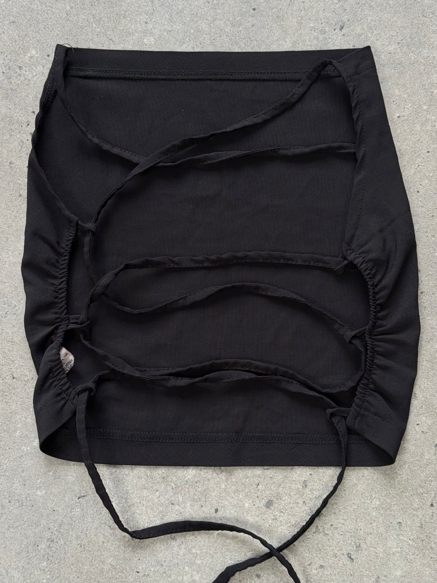 Vintage 2000s Viscose Back Strap Cropped Top - S/M