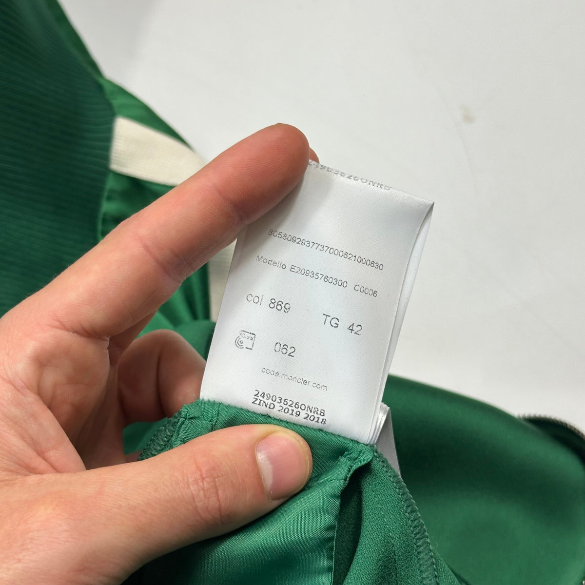 Moncler 2018 Satin Polyester Striped Track Jacket - 42 (M/L) | Medium, Green