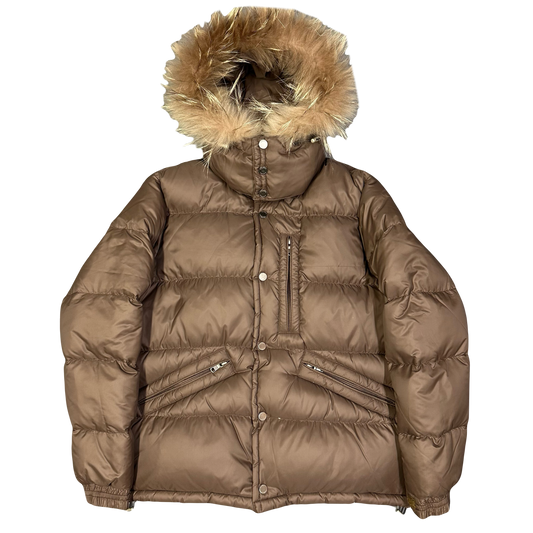 Camp 7 Fur Hood Puffer Jacket In Brown ( S )