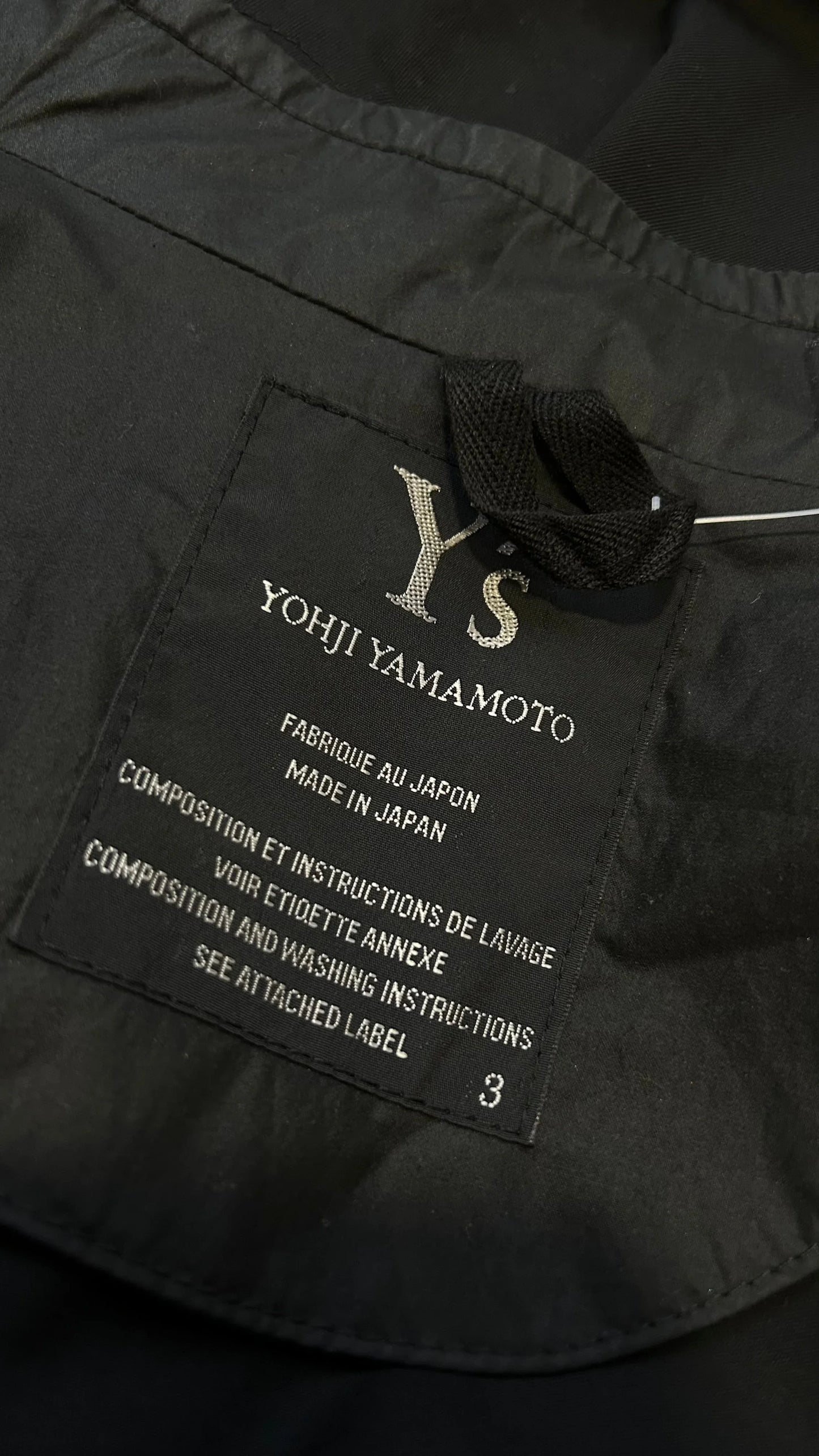 Yohji Yamamoto Y's Funnel Collar Shirt M
