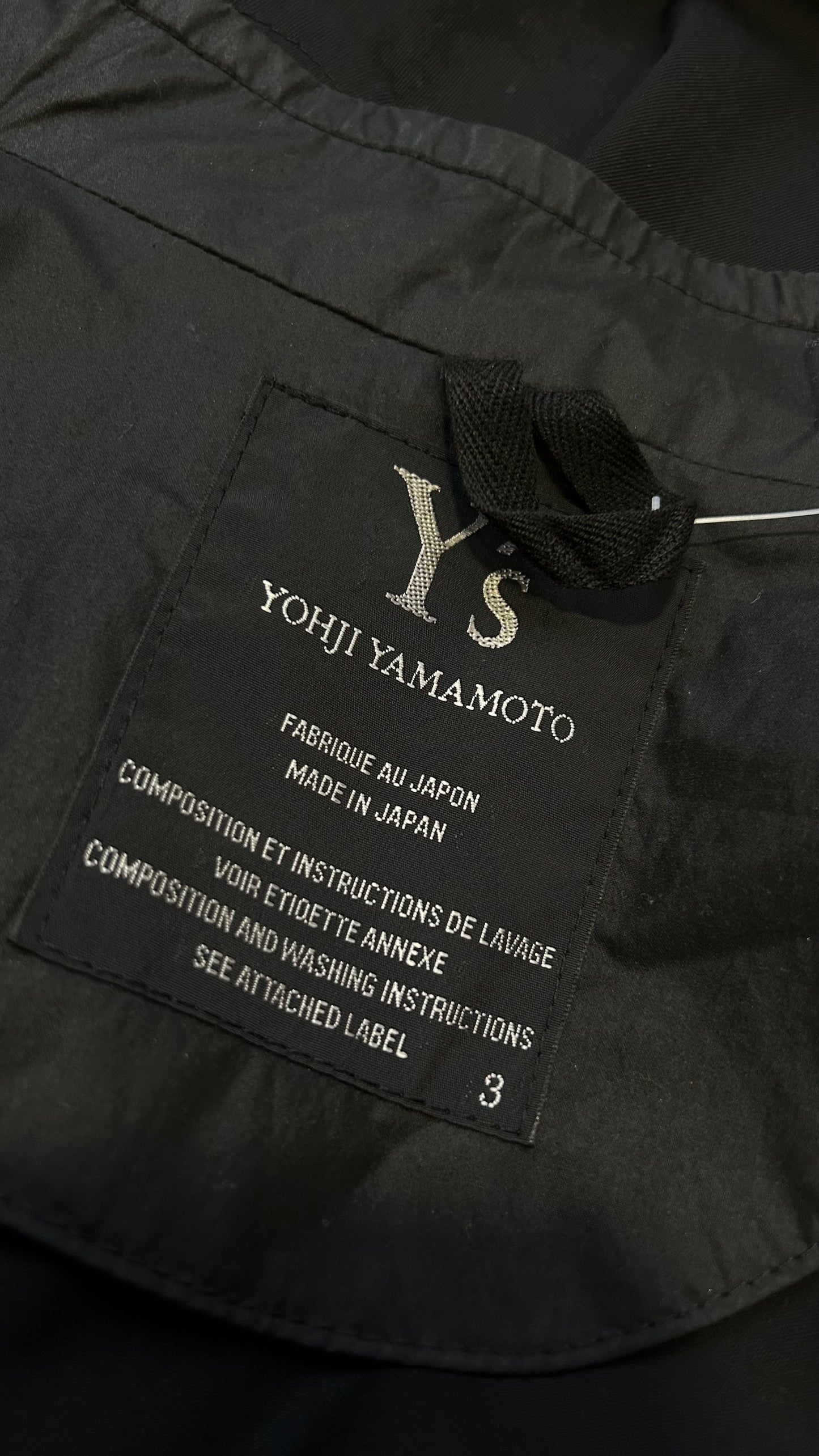 Yohji Yamamoto Y's Funnel Collar Shirt M | Default Title, Black