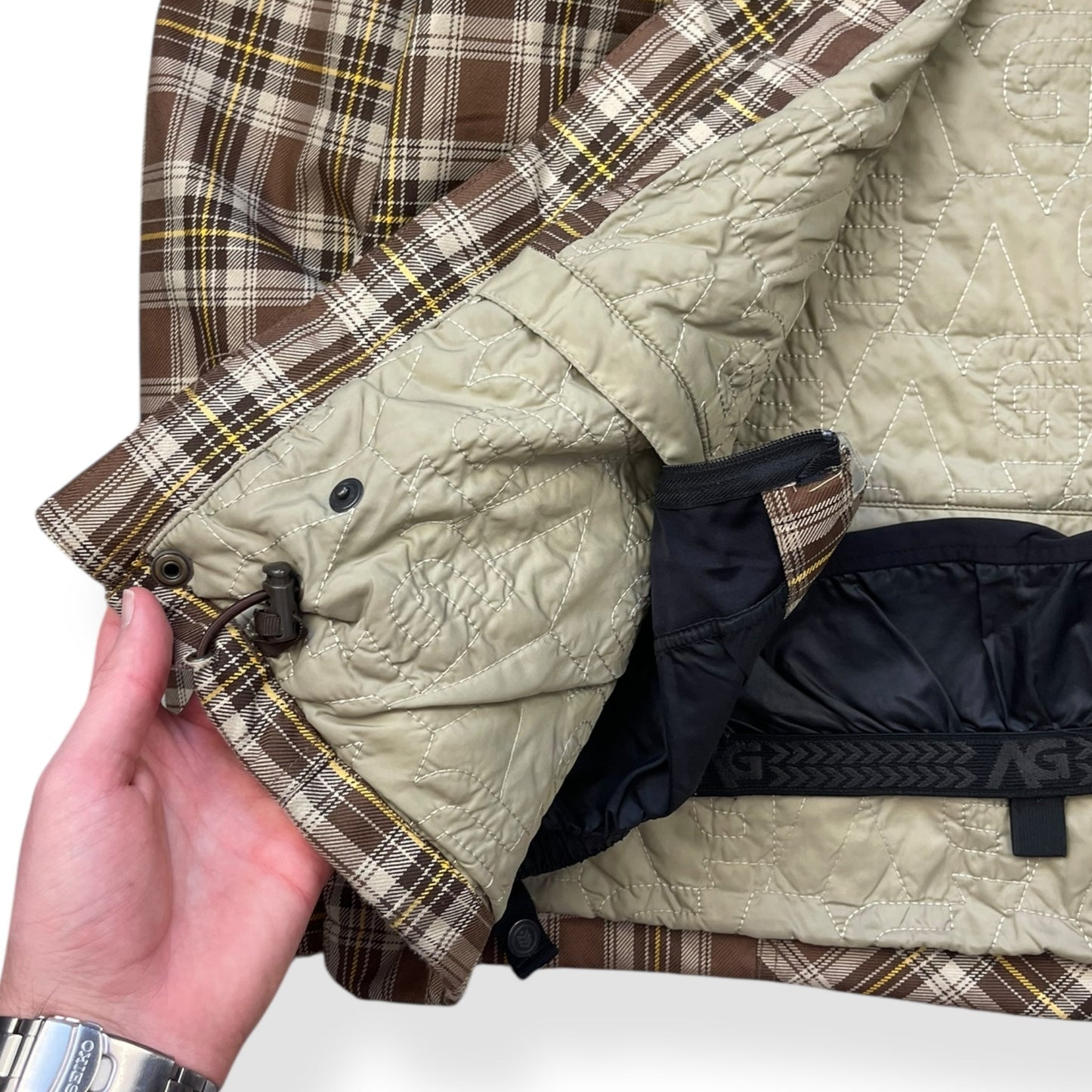 2000's Analog Plaid Trapper Hood Jacket (L) | Default Title, Multicoloured