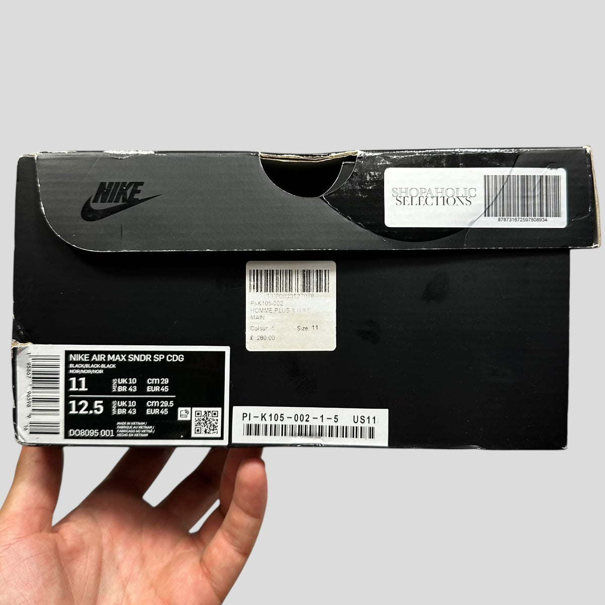 Nike x CDG Air Sunder Black - UK10