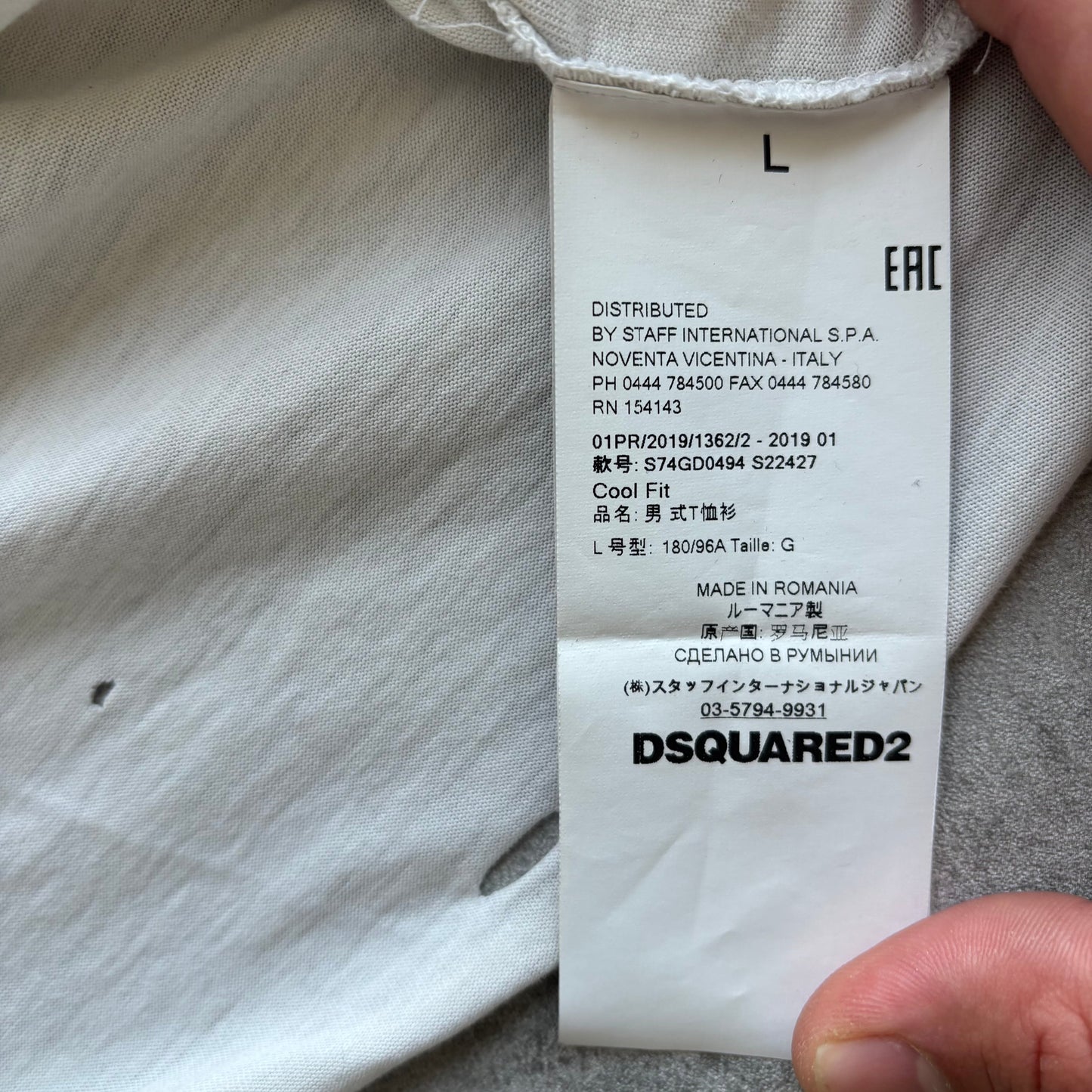 DSQUARED2 DISTRESSED T-SHIRT | O/S, Red