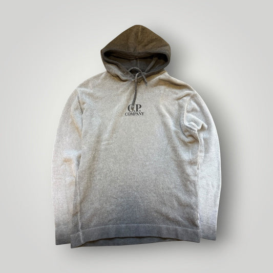 C.P. Company Chenille Two Tone Knit Hooded Sweatshirt XL | O/S, Grey