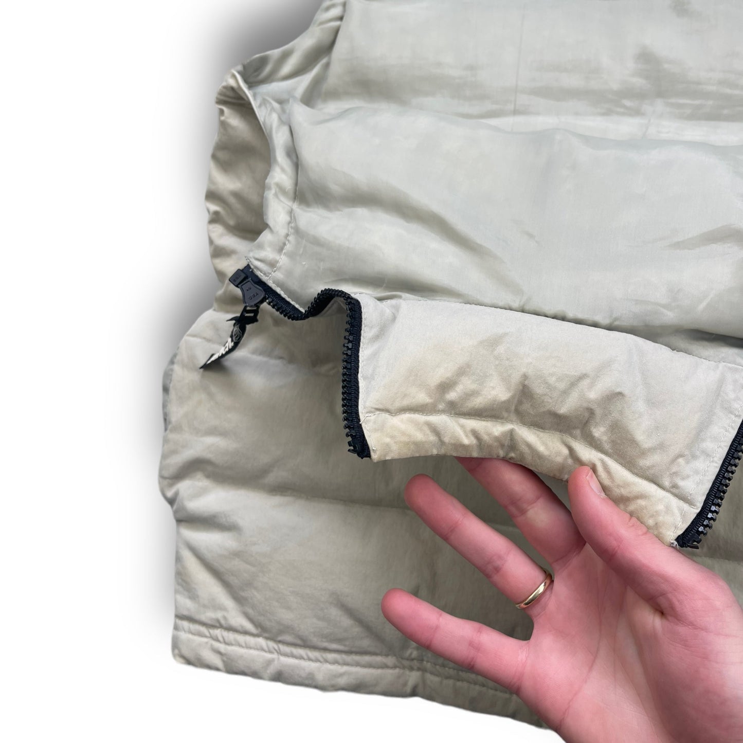 2000's Bench Dual Zip Puffer Gilet (S) | Default Title, Cream