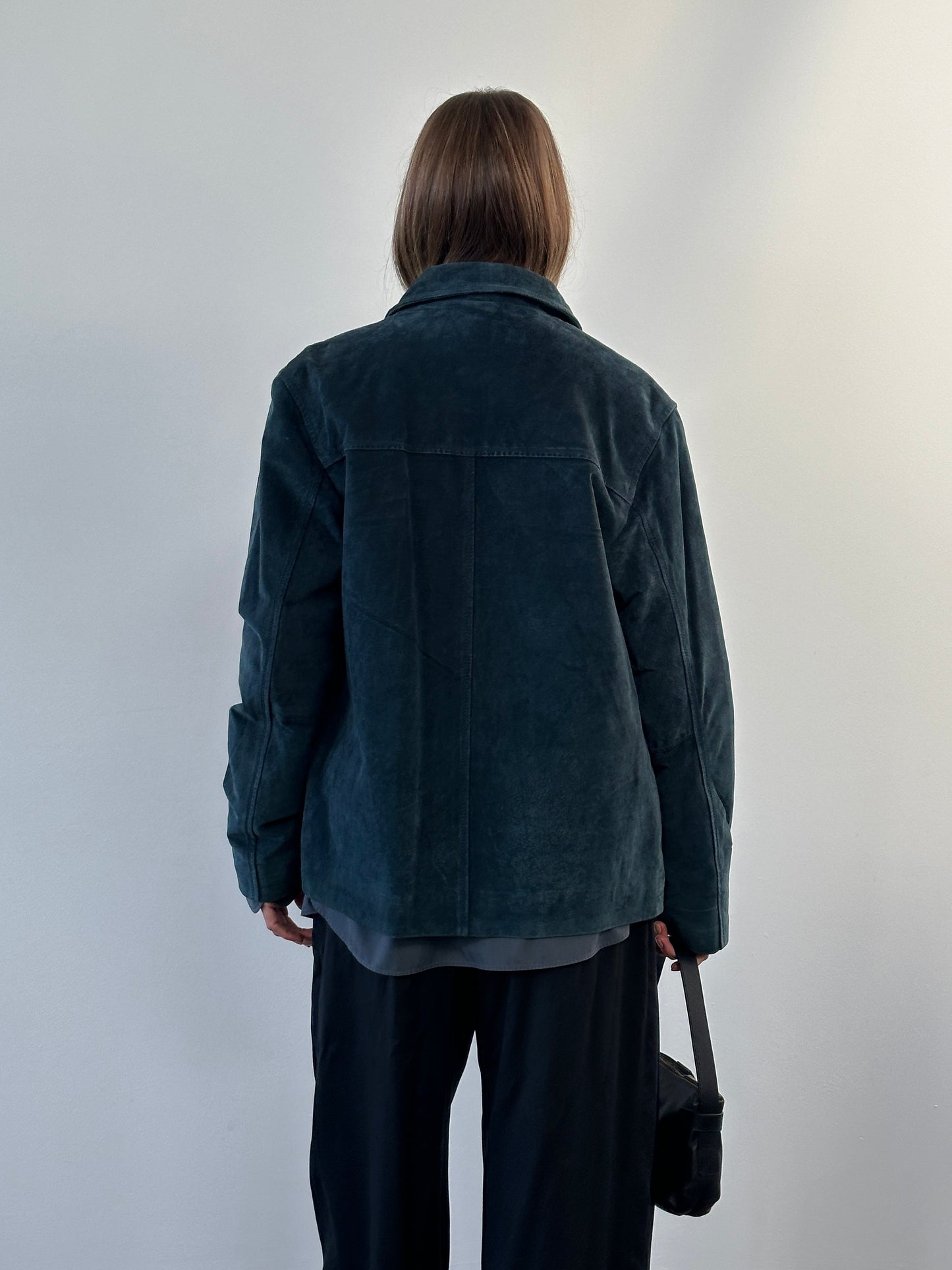 Balmain Paris 1990s Suede Zip Jacket - L