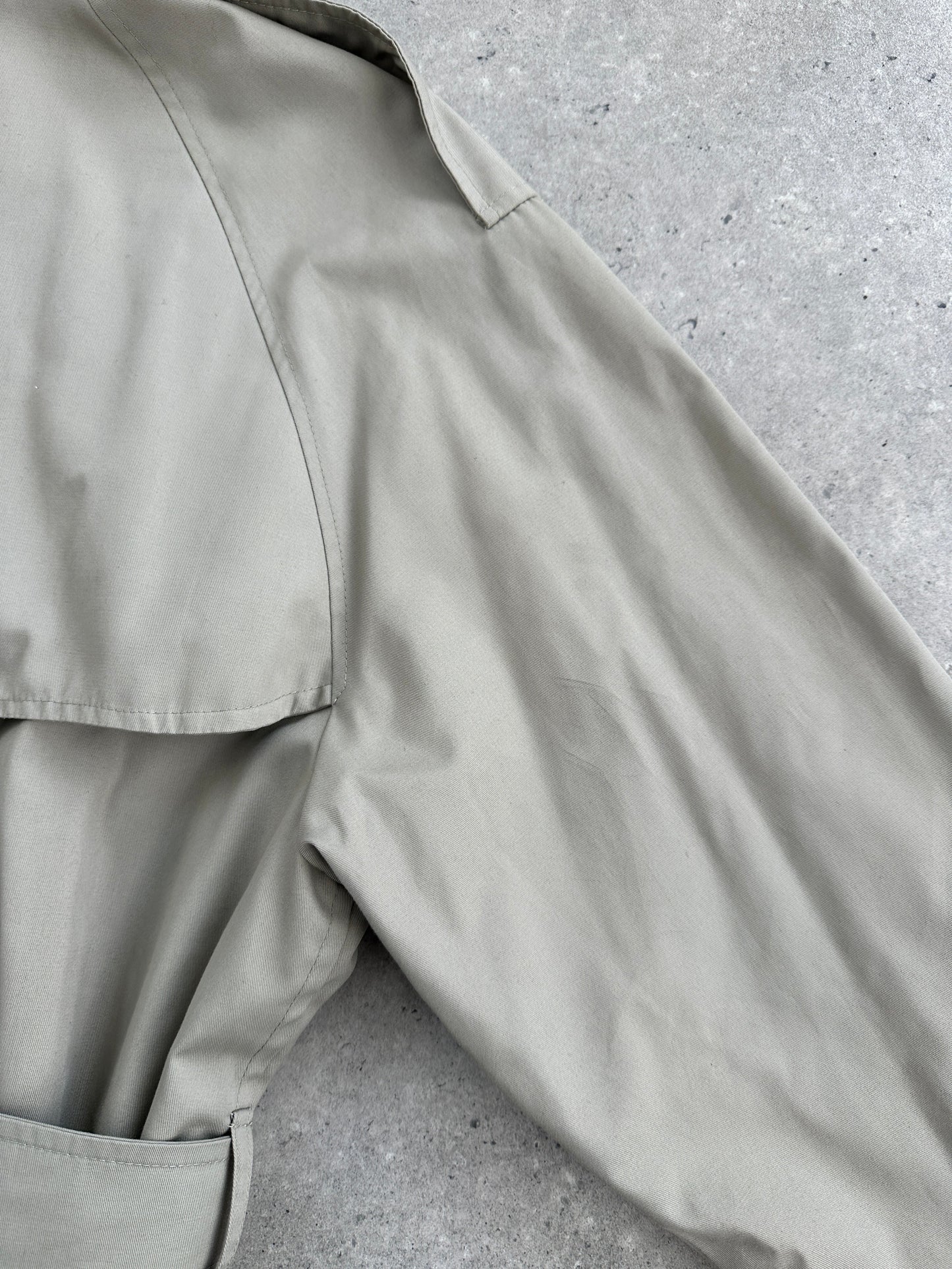 Italian Vintage Double Breasted Belted Trench Coat - XL