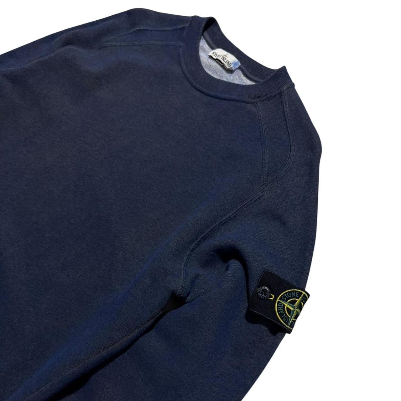 Stone Island Dust Treatment Pullover Crewneck | Small, Navy