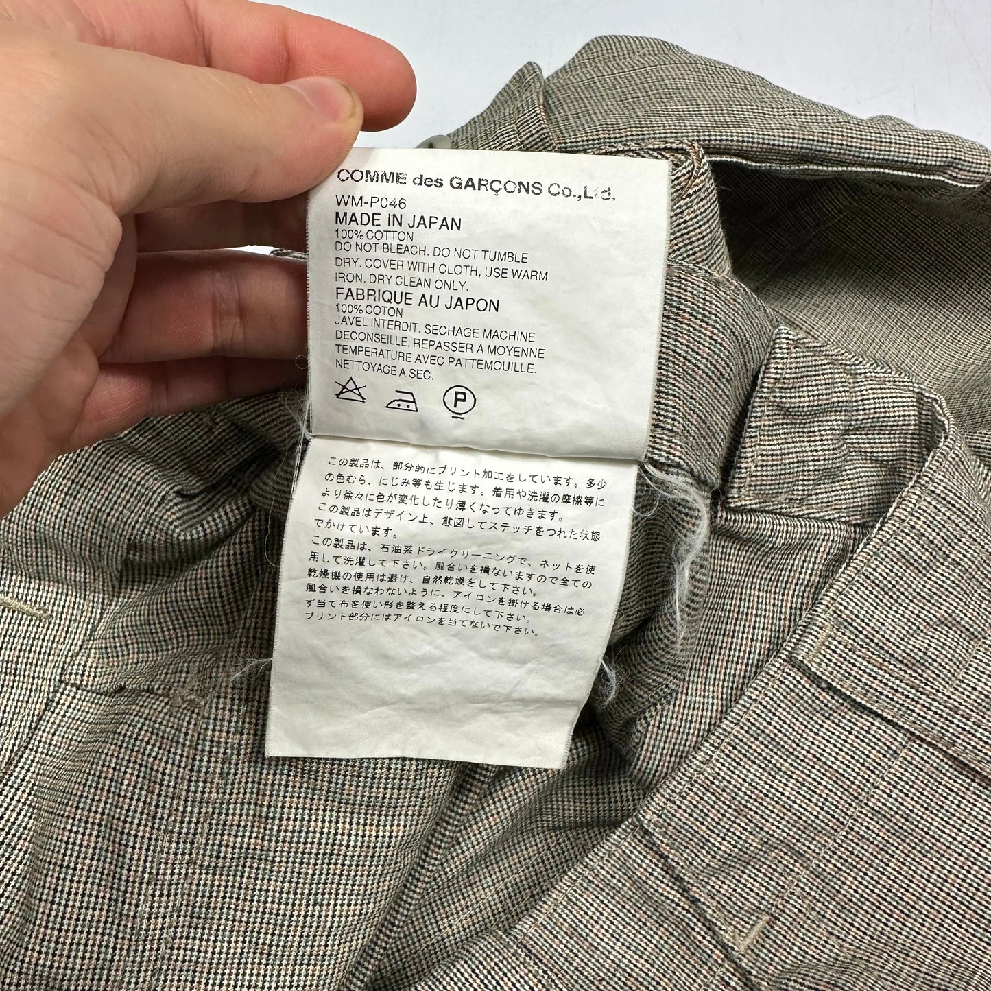 Junya Watanabe SS04 Houndstooth Prisoner Cargo’s - M