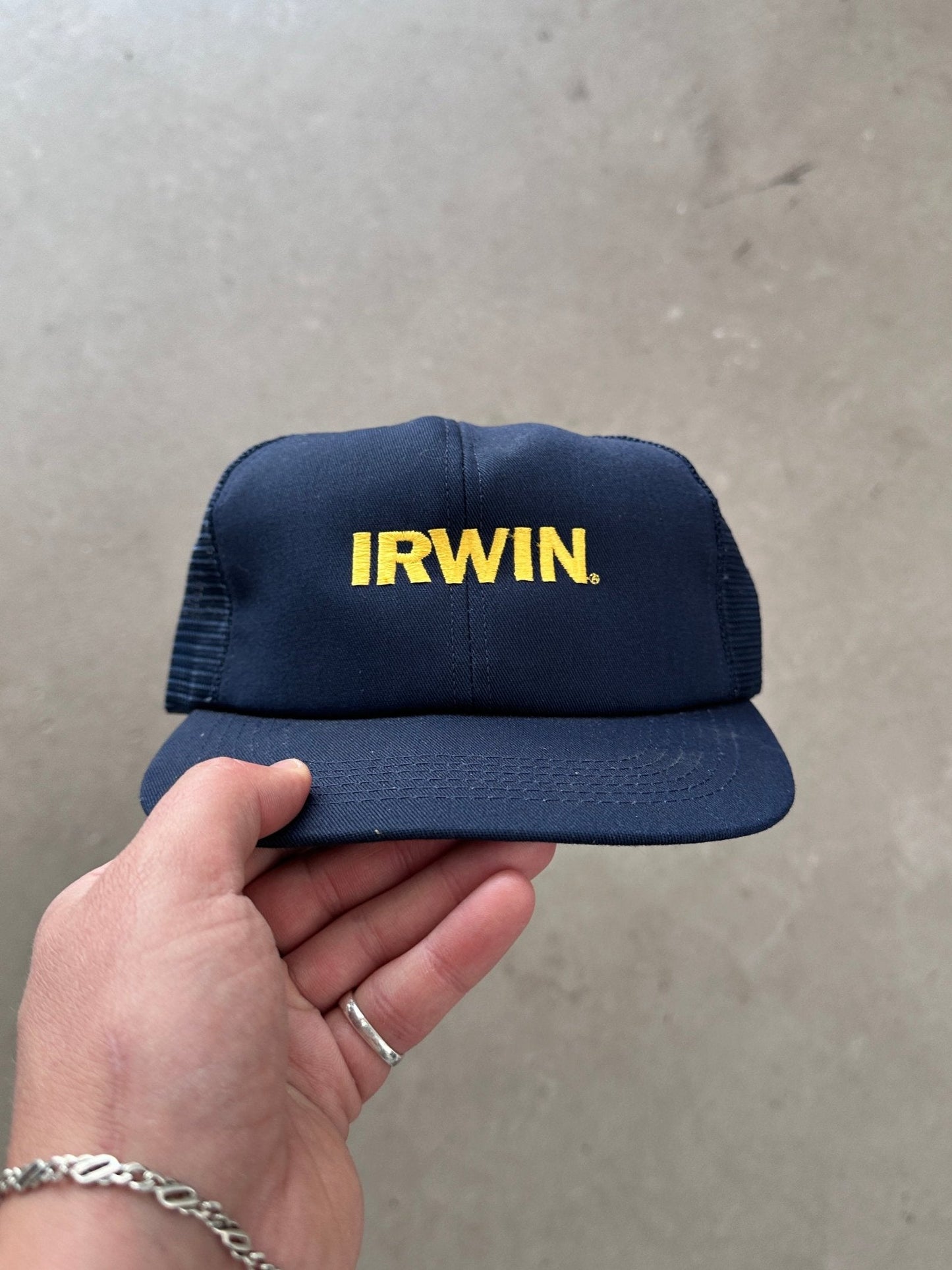 1990’s Irwin Trucker Cap | O/S, Navy