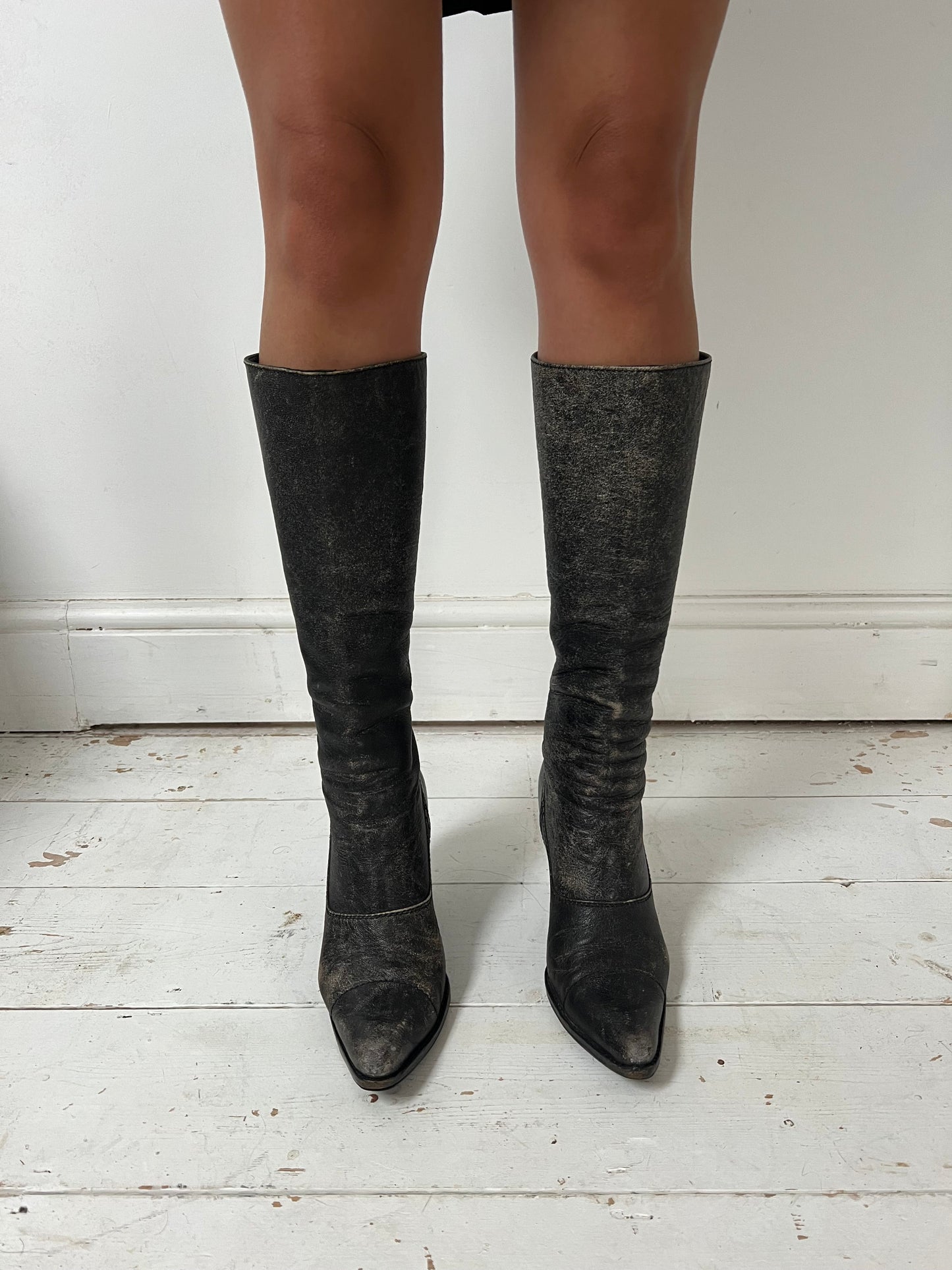 MIU MIU F/W 2001 BOOTS (EU 36.5, FITS 37) | DEFAULT TITLE, Black