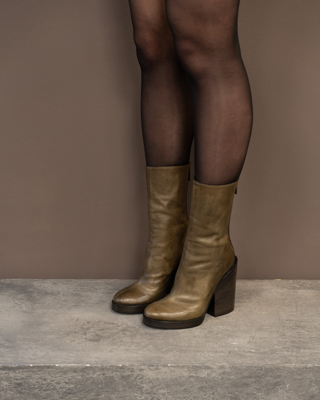 HAIDER ACKERMANN BOOTS (EU 37) | DEFAULT TITLE, Olive