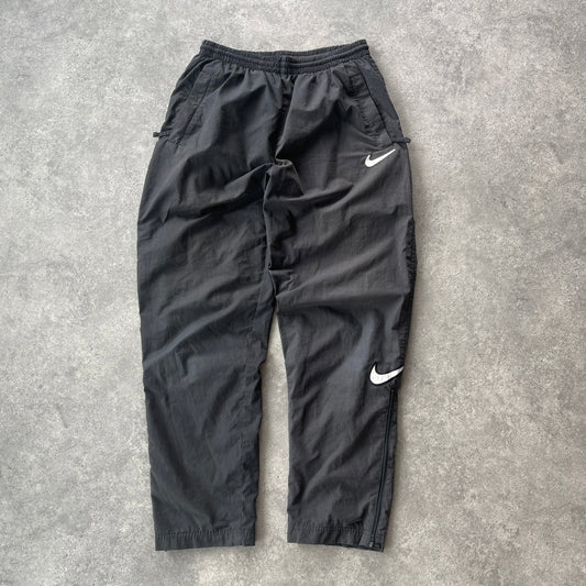 Nike 1990s lightweight double swoosh track pants (M)