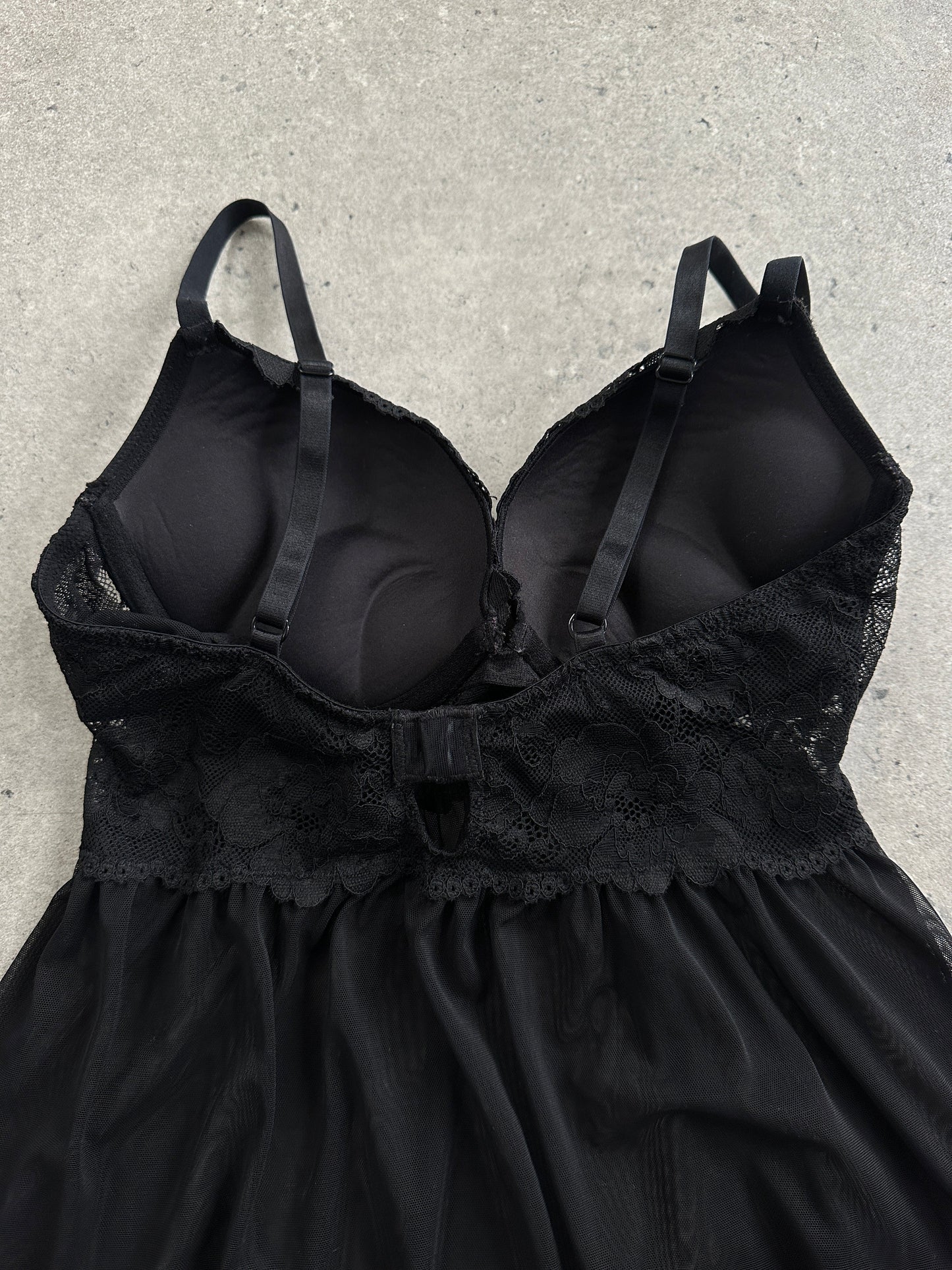 Vintage 2000s Sheer Lace Pushup Cami Top - S