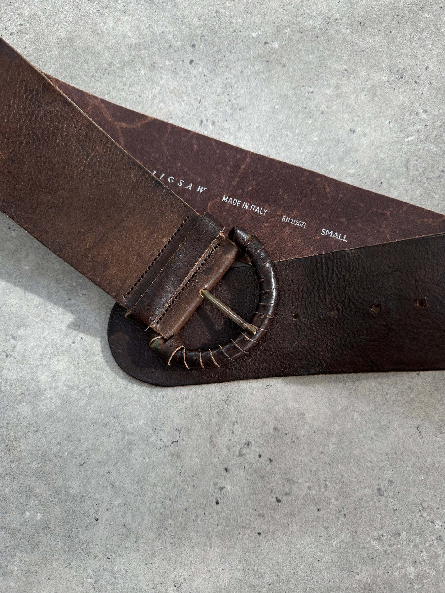 Jigsaw 1990s Chunky Leather Belt - W30-34