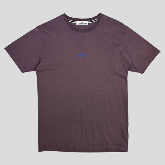Stone Island 2020 Dusty Purple Isola Di Pietra Graphic T-shirt - M | Medium, Purple