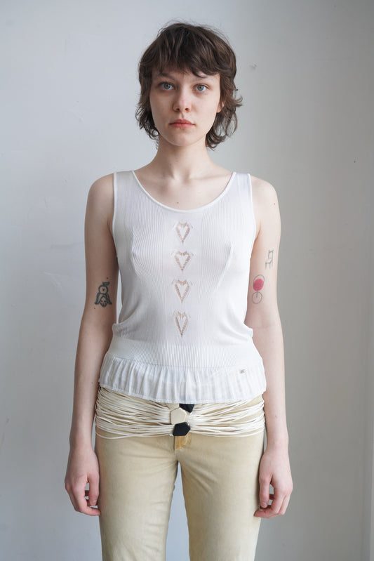 Chanel white tank top