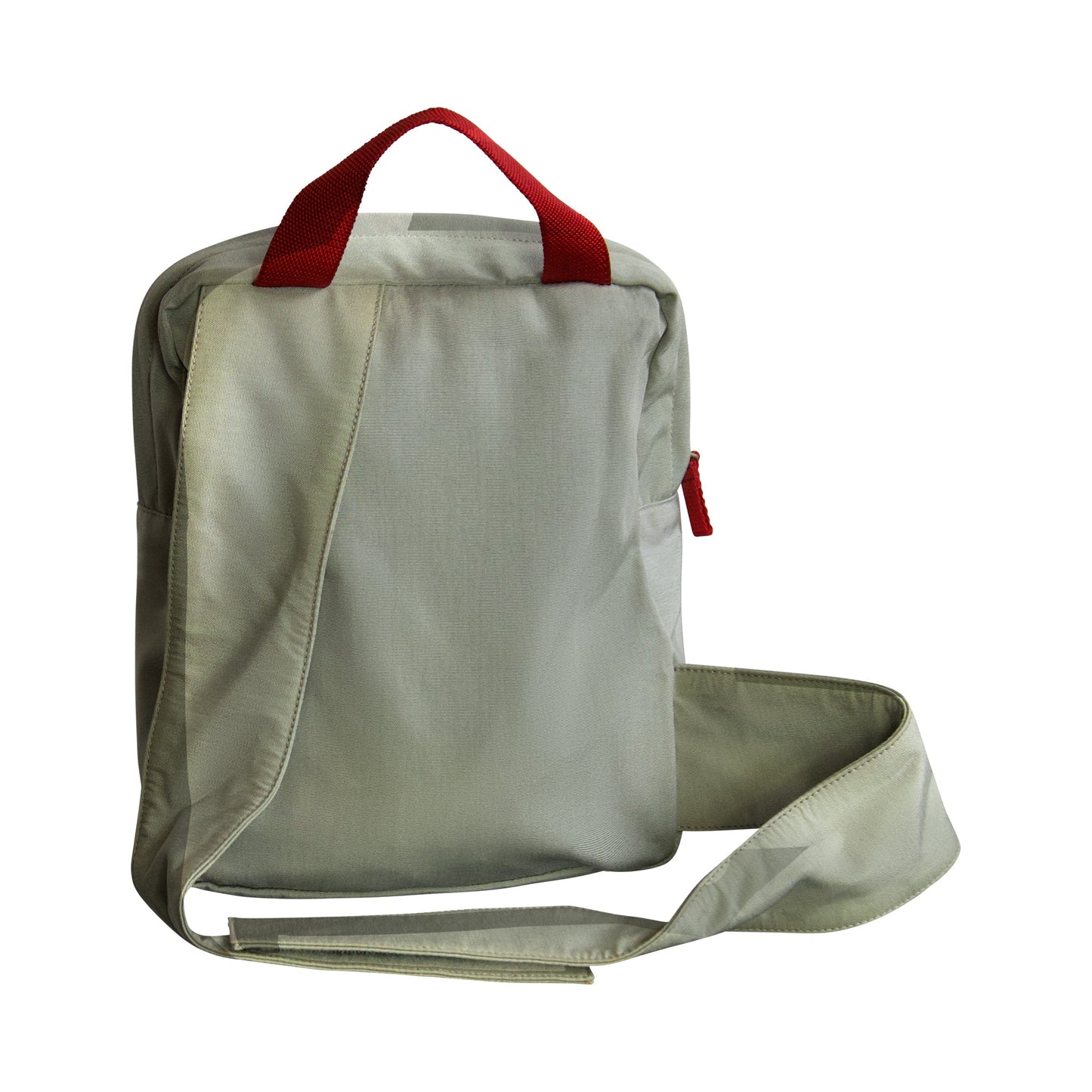 Prada Sport 1999 Linea Rossa Grey Nylon Mesh Sling Crossbody Bag