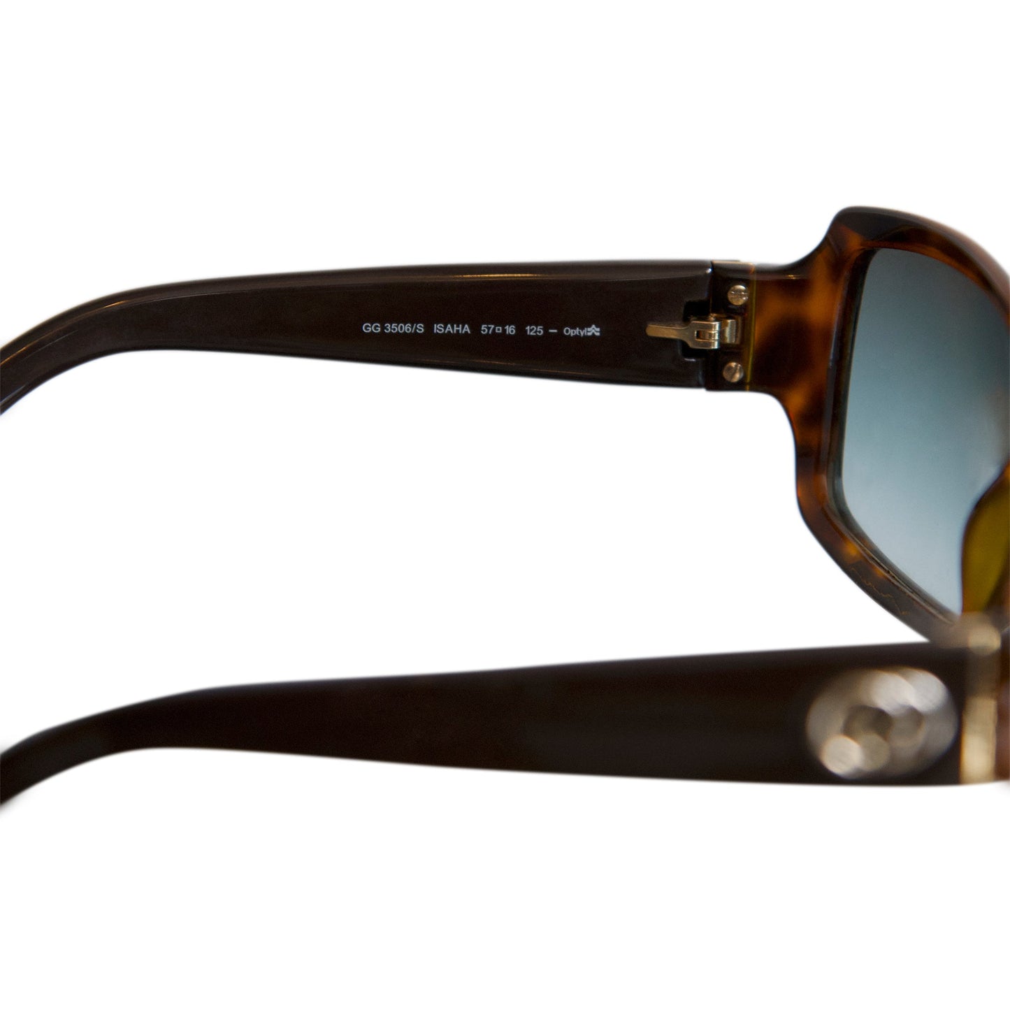 Gucci GG 3506/S Brown Tortoise Shell Block Frame Sunglasses